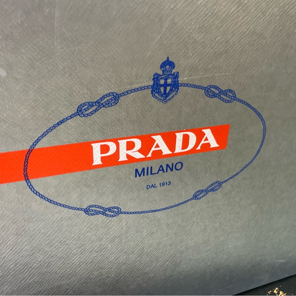 Prada Gray Box with Red and Blue Details - Picture 2 of 7